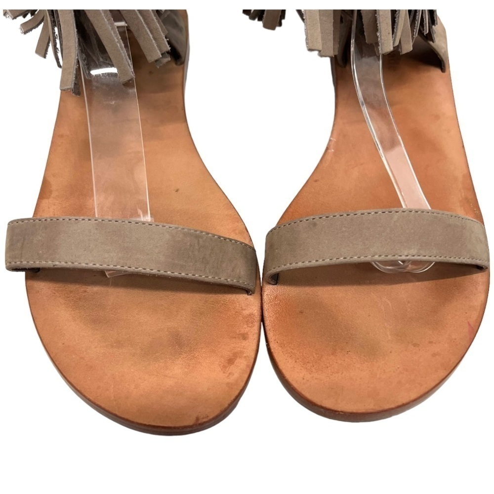 Kate Spade Alex Taupe Suede Fringe Sandals Women’s 9 - Picture 4 of 12